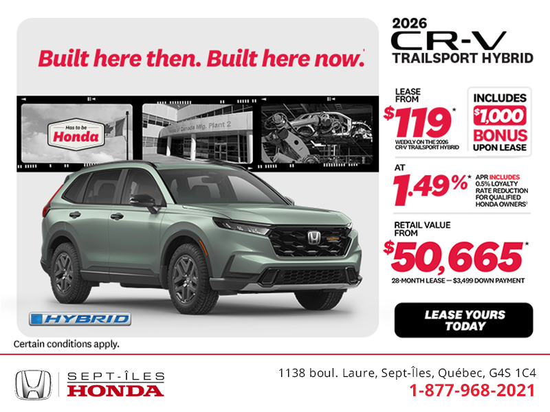 Get the 2026 Honda CR-V Hybrid!