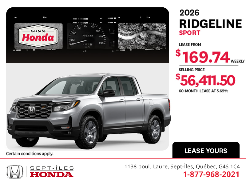 2026 Honda Ridgeline