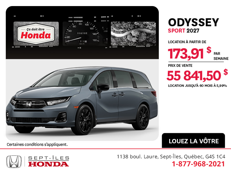 Honda Odyssey 2027