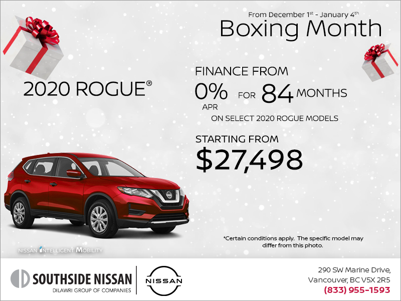 Get the 2020 Nissan Rogue Today!