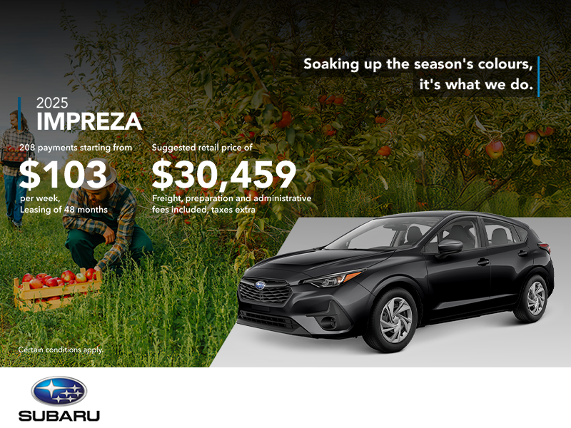 Get the 2025 Impreza!