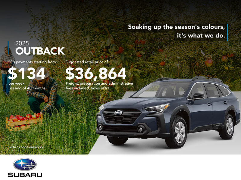 Get the 2025 Outback today!