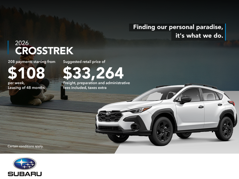 Get the 2026 Crosstrek today!
