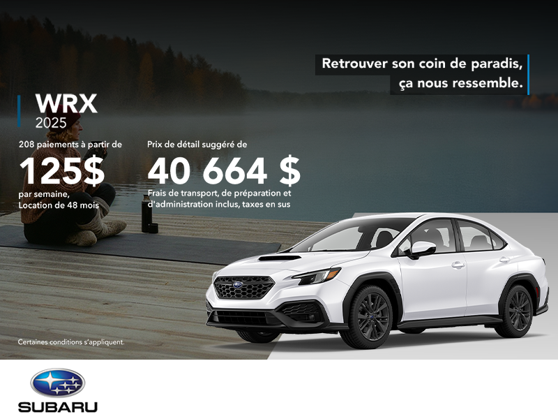 Procurez-vous la WRX 2025!