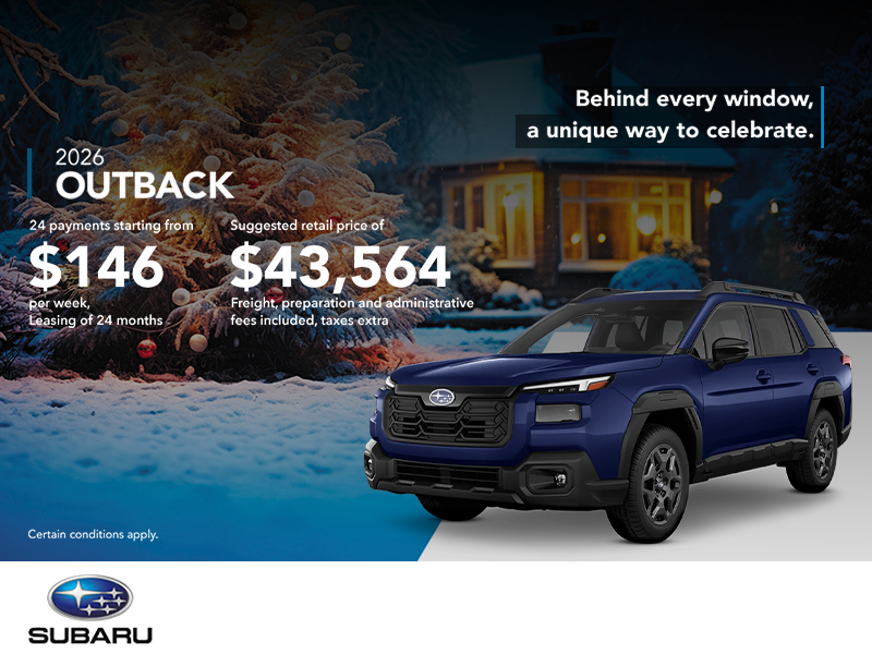 Get the 2026 Outback today!
