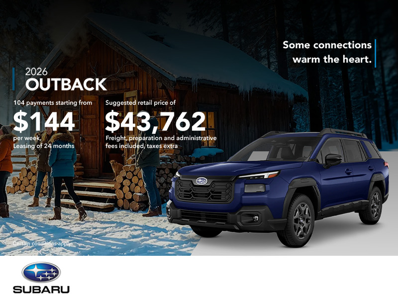 Get the 2026 Outback today!