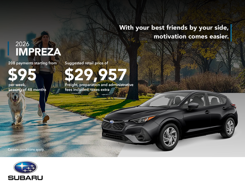 Get the 2026 Impreza!