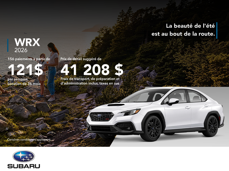 Procurez-vous la WRX 2026!