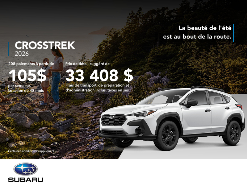 Procurez-vous le Crosstrek 2026!
