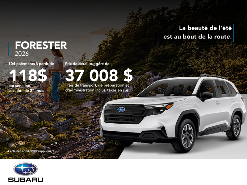 Procurez-vous le Forester 2026!