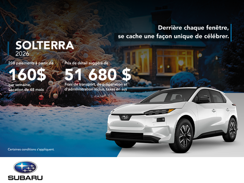 Procurez-vous le Solterra 2026!