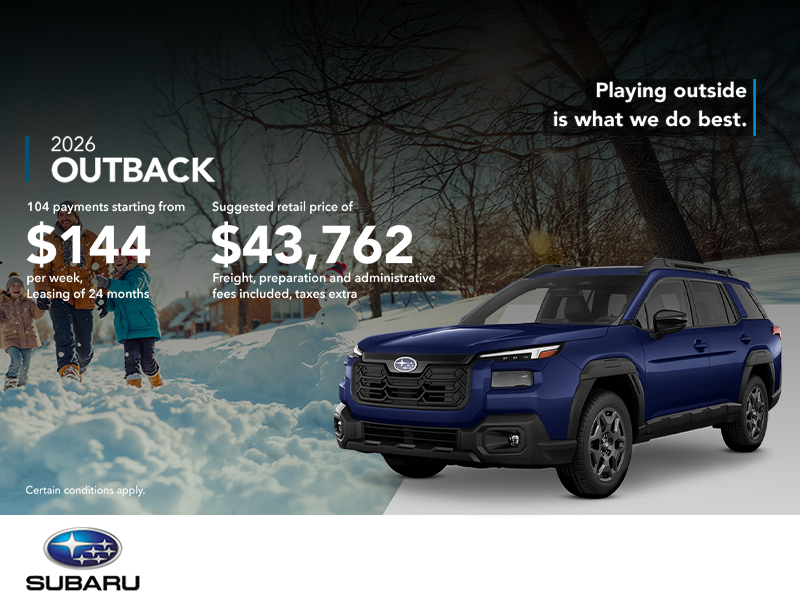 Get the 2026 Outback today!