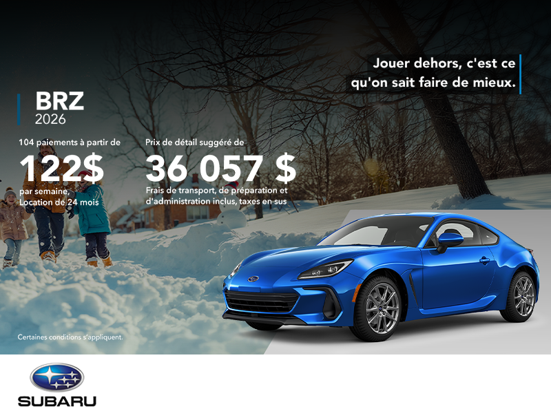 Procurez-vous la BRZ 2026!