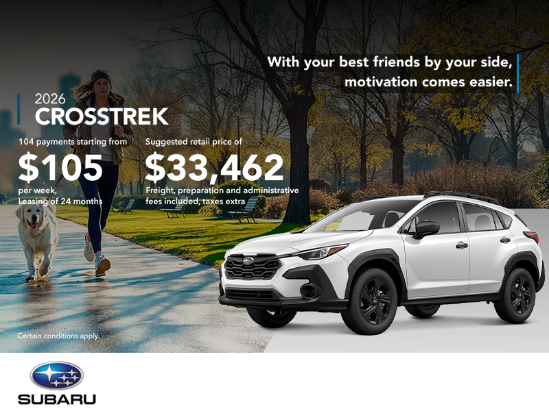 Get the 2026 Crosstrek today!