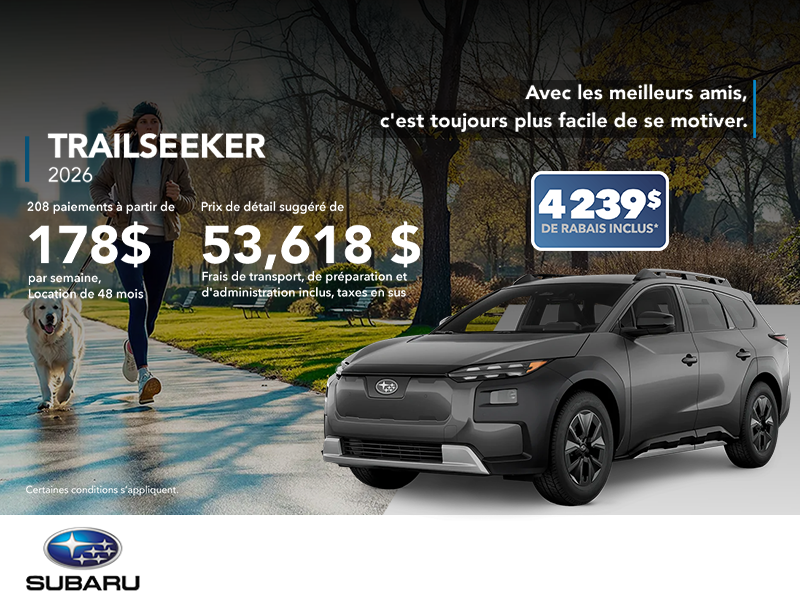 Procurez-vous le Trailseeker 2026!