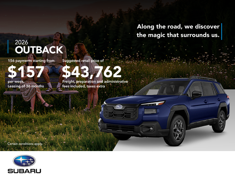 Get the 2026 Outback today!