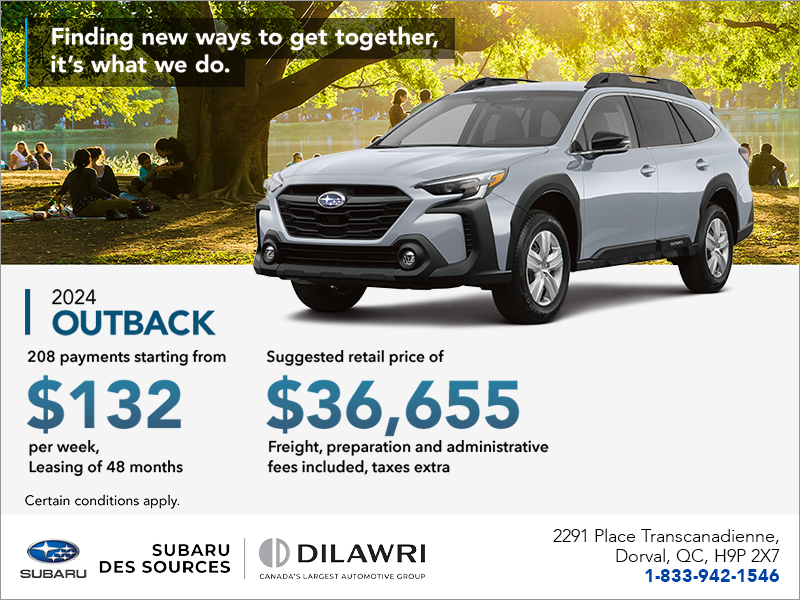 Get the 2024 Outback today!