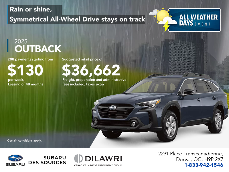 Get the 2025 Outback today!