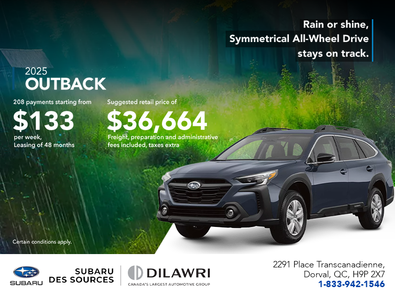 Get the 2025 Outback today!