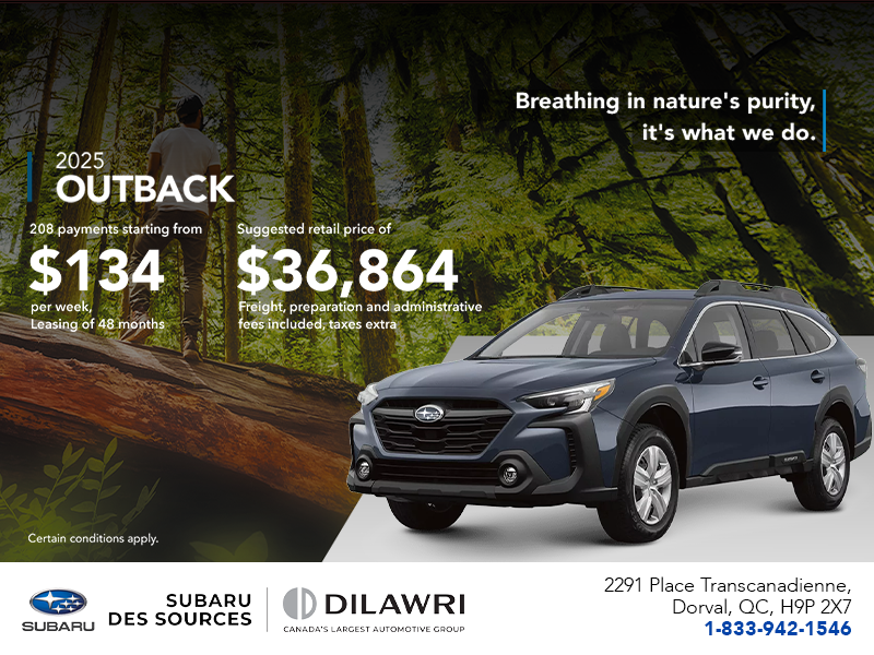 Get the 2025 Outback today!