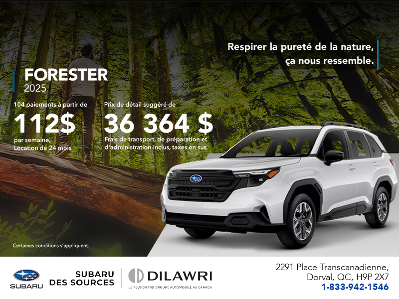 Procurez-vous le Forester 2025!