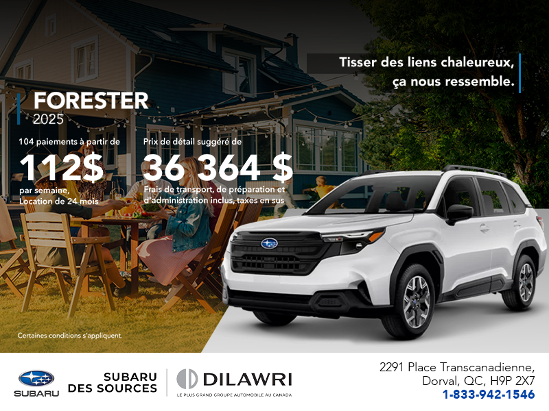 Procurez-vous le Forester 2025!