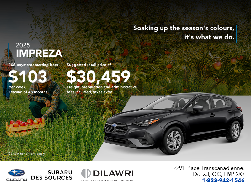Get the 2025 Impreza!