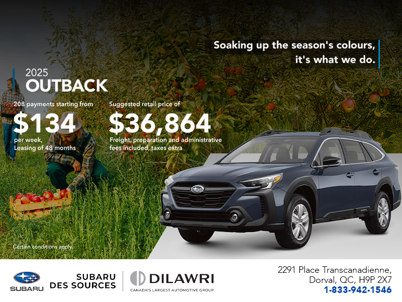 Get the 2025 Outback today!