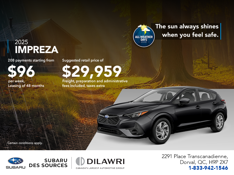 Get the 2025 Impreza!