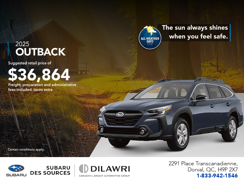 Get the 2025 Outback today!