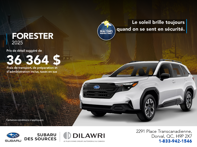 Procurez-vous le Forester 2025!