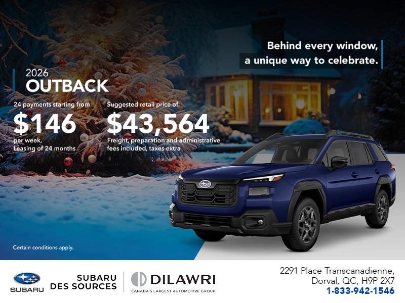 Get the 2026 Outback today!