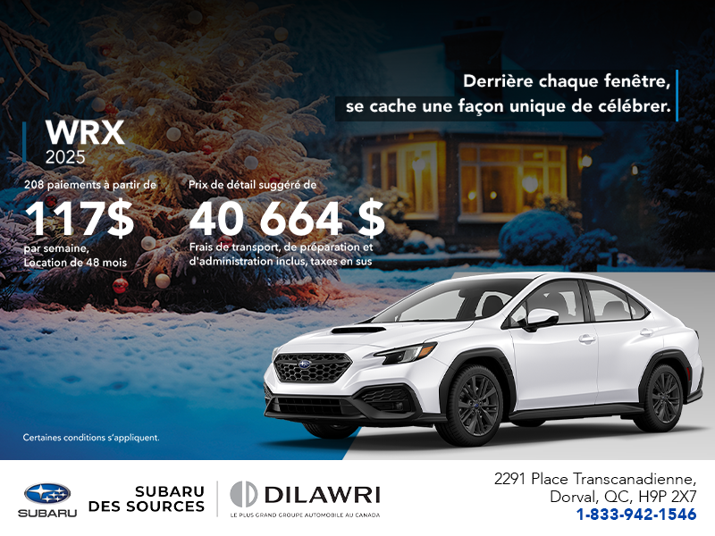 Procurez-vous la WRX 2025!