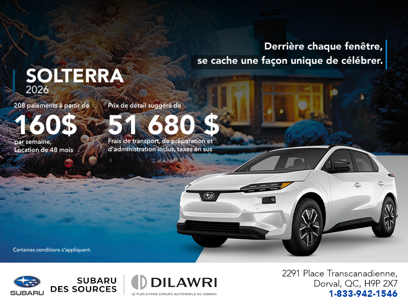 Procurez-vous le Solterra 2026!