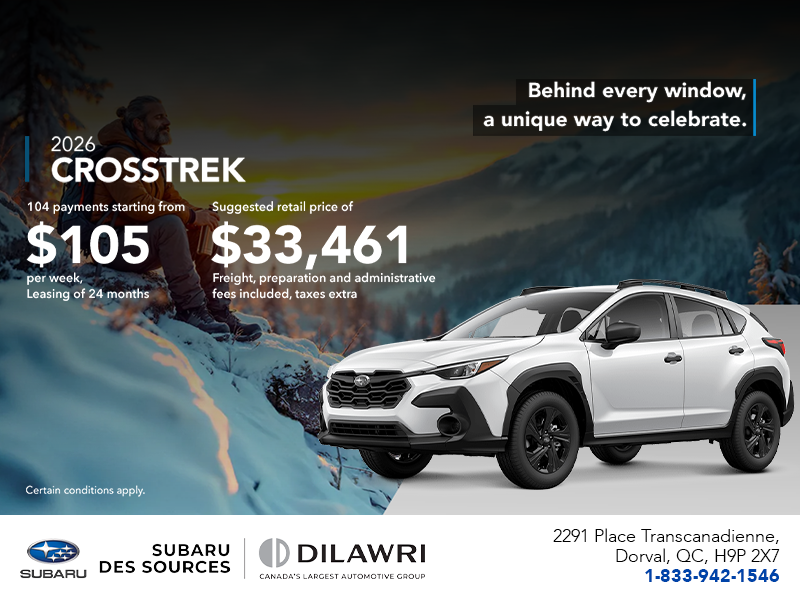 Get the 2026 Crosstrek today!
