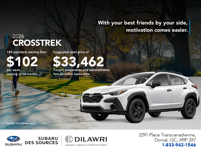 Get the 2026 Crosstrek today!