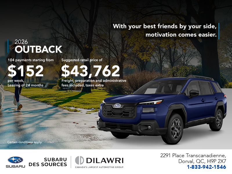 Get the 2026 Outback today!