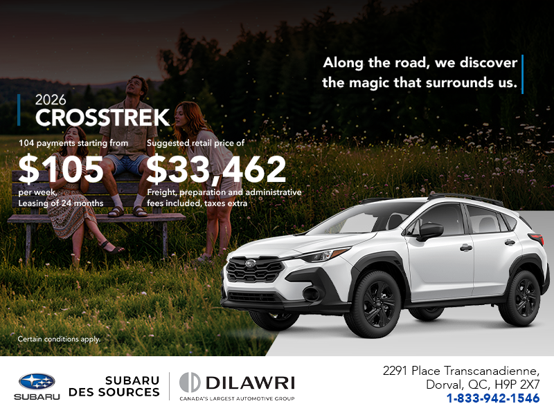Get the 2026 Crosstrek today!