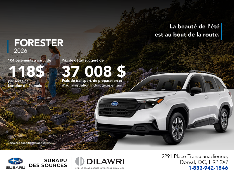 Procurez-vous le Forester 2026!