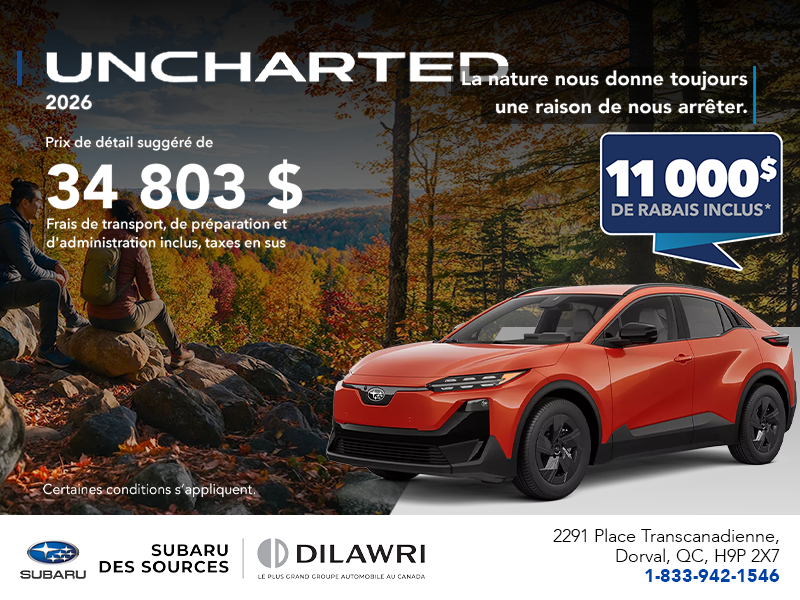 Subaru Uncharted 2026