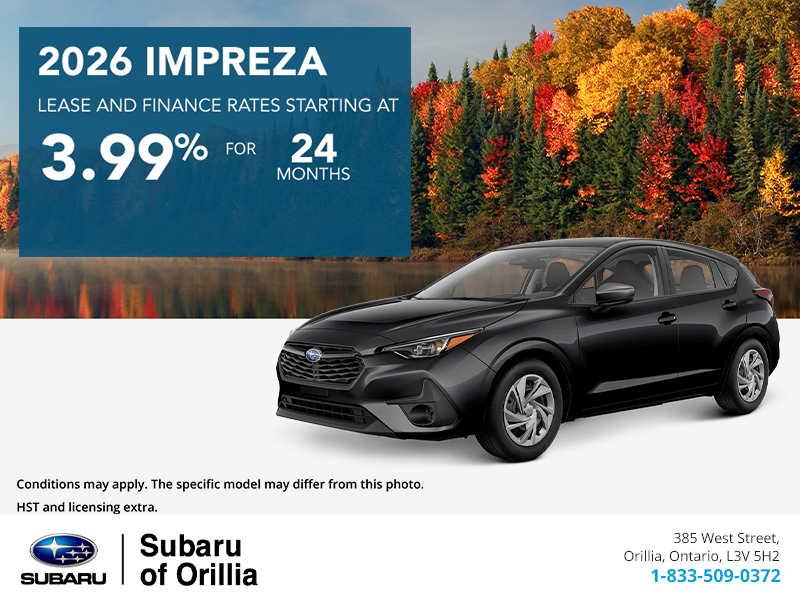 Get the 2026 Subaru Impreza Today!