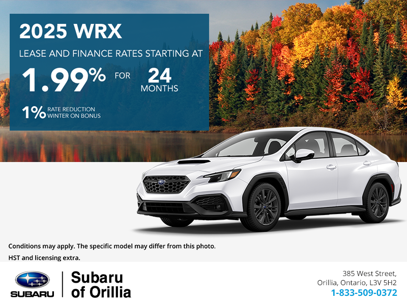 Get the 2025 Subaru WRX Today!