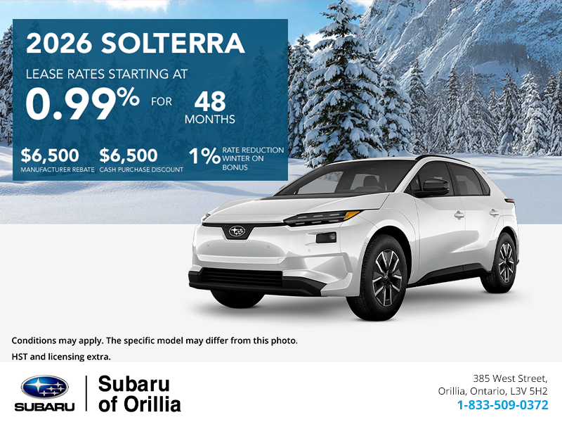 Get the 2026 Subaru Solterra Today!