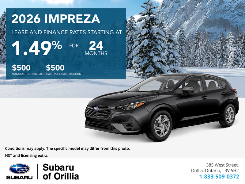Get the 2026 Subaru Impreza Today!