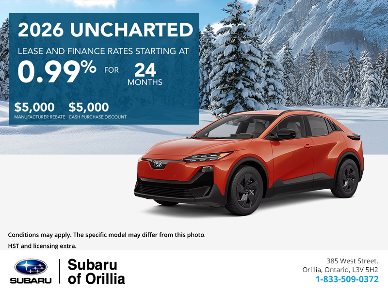Get the 2026 Subaru Uncharted Today!