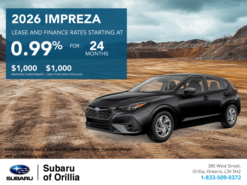 Get the 2026 Subaru Impreza Today!