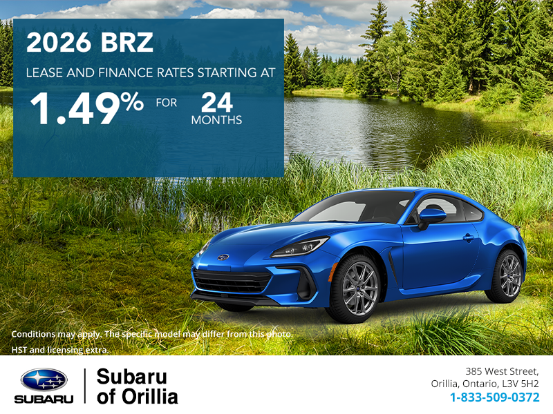 Get the 2026 Subaru BRZ Today!