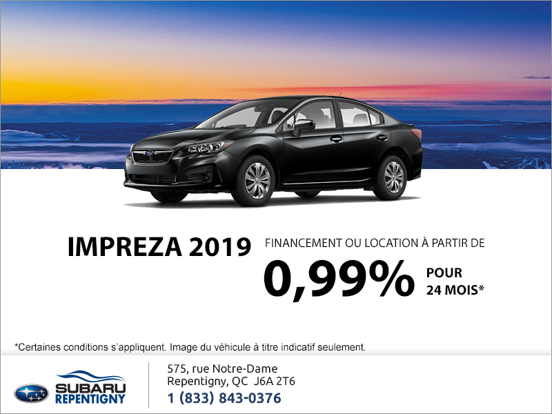 Procurez-vous la Subaru Impreza 2019 4 portes!