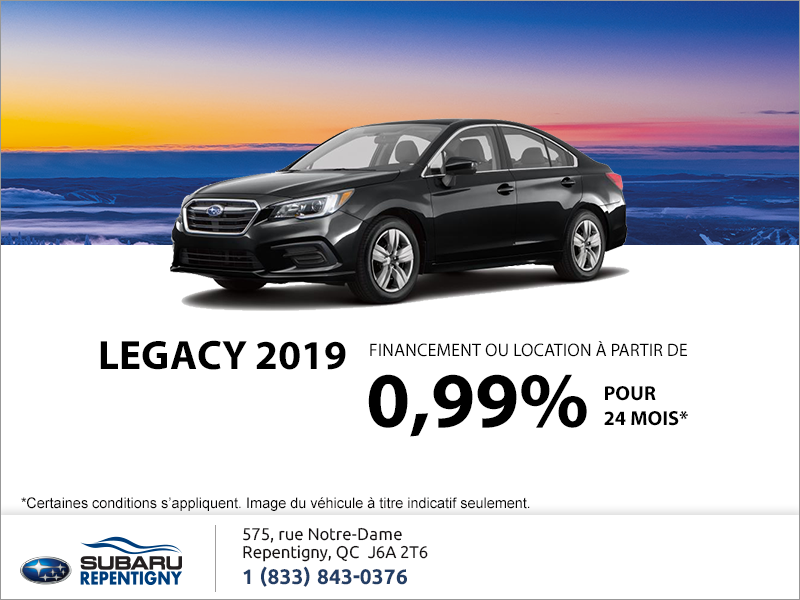 Procurez-vous la Subaru Legacy 2019!