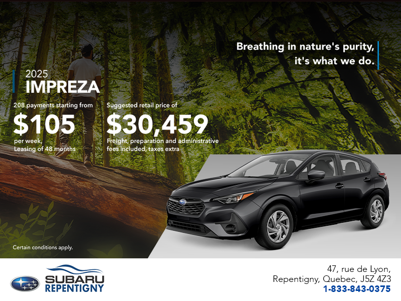 Get the 2025 Impreza!